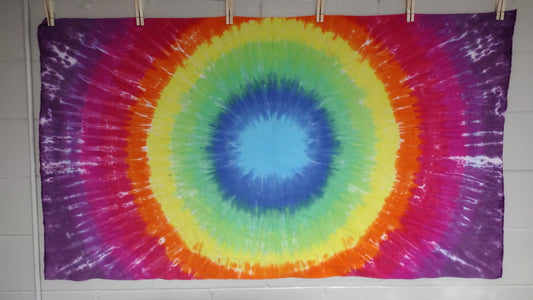Rainbow Eye tie-dye tapestry