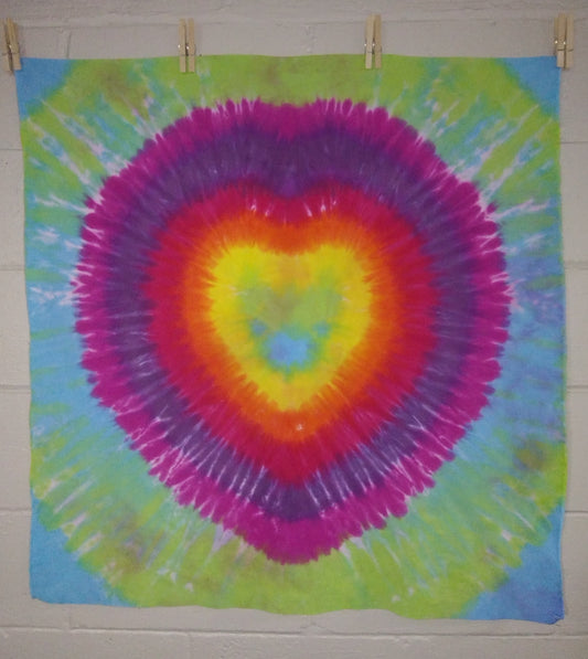 Muddy Heart Tie-Dye Tapestry